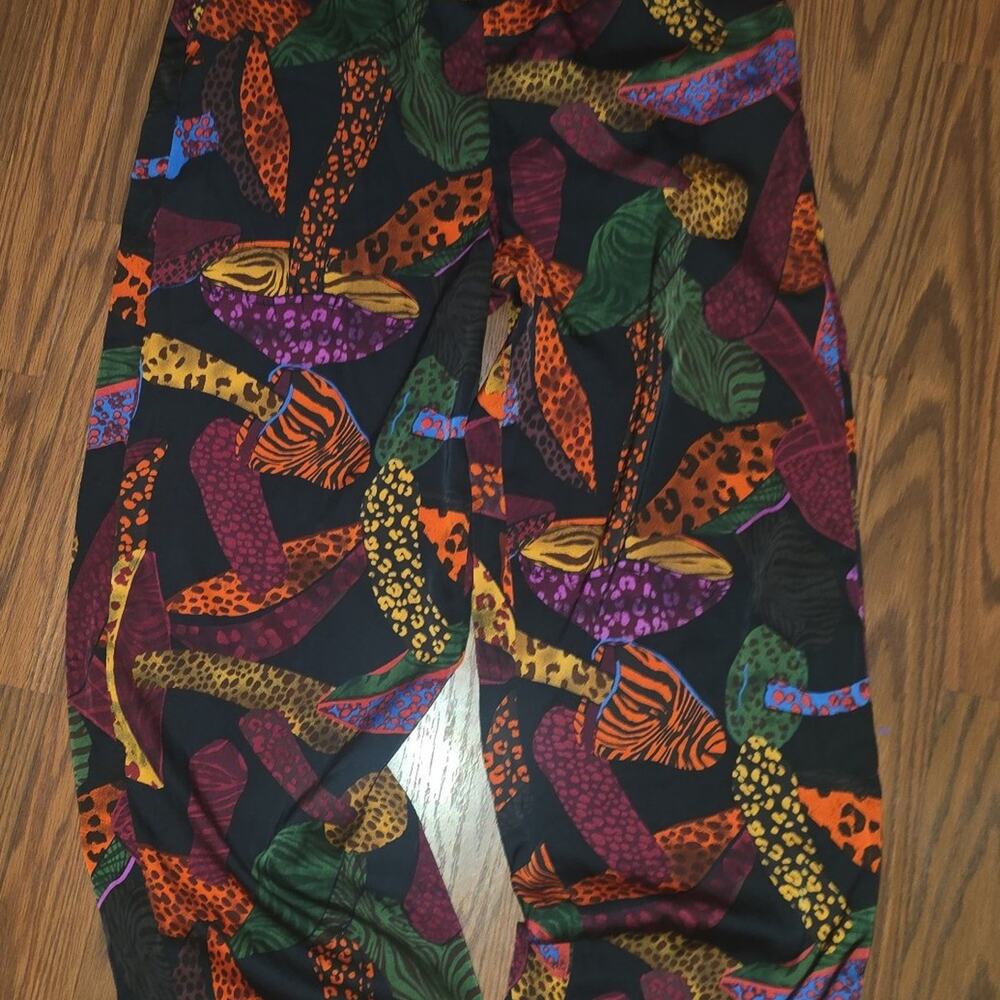 Rachel Zoe Fun Printed Satin Pants Size Small